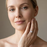 White gold Bezel Set Round Solitaire Twist Band Ring_28