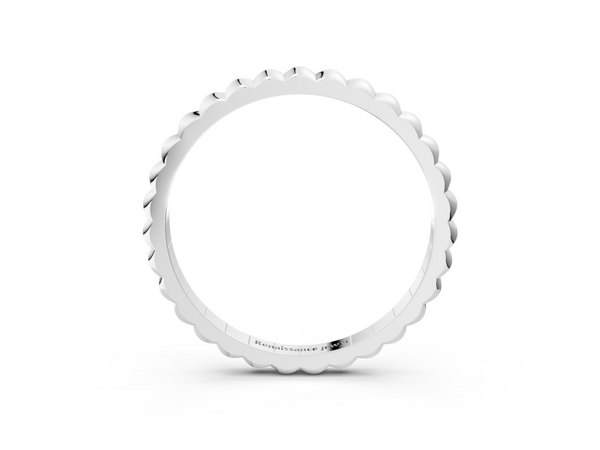 Platinum Bezel Set Round Stone Eternity Band
