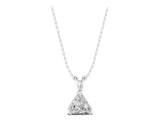 White gold Bezel-Set trilliant Diamond Pendant_11