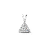 White gold Bezel-Set trilliant Diamond Pendant_7