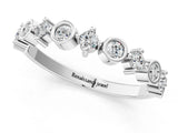 White gold Bezel and Prong Set Round Diamond Half Eternity Band_22