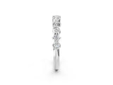 White gold Bezel and Prong Set Round Diamond Half Eternity Band_23