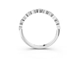 White gold Bezel and Prong Set Round Diamond Half Eternity Band_24