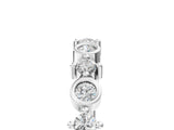 White gold Bezel and Prong Set Round Diamond Half Eternity Band_26