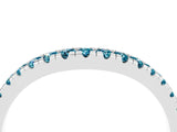 White gold Blue Topaz Pavé Curved Wedding Band_10