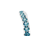 White gold Blue Topaz Pavé Curved Wedding Band_11