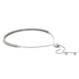 White gold Box-Set Round Diamond Adjustable Tennis Bracelet 1