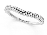 White gold Braided Milgrain White Gold Contour Band_47
