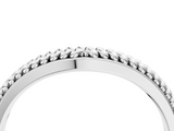 White gold Braided Milgrain White Gold Contour Band_49