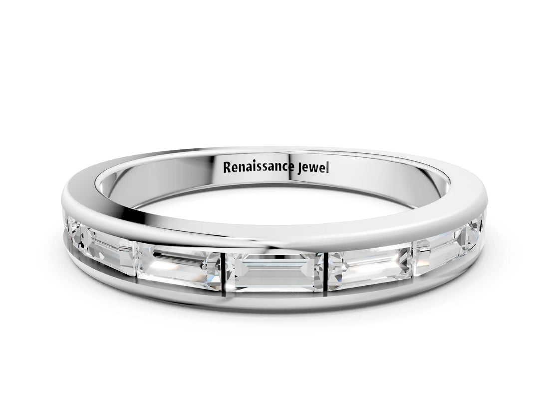 White gold Channel-Set Baguette Diamond Eternity Band_14