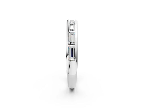White gold Channel-Set Baguette Diamond Eternity Band