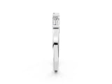 White gold Channel Set Baguette Diamond Flat Band with Bar Prong Setting_14