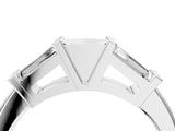 White gold Channel Set Baguette Diamond Flat Band with Bar Prong Setting_16