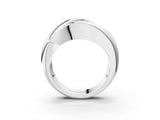 White gold Channel Set Cushion Diamond Crossover Band_9