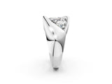 White gold Channel Set Emerald Diamond Crossover Band_8