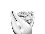 White gold Channel Set Heart Diamond Crossover Band_11