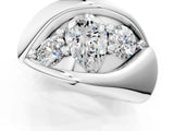 White gold Channel Set Pear Diamond Crossover Band_7