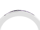 White gold Channel Set Princess Cut Amethyst Eternity Band_10