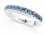 White gold Channel Set Princess Cut Aquamarine Eternity Band_7