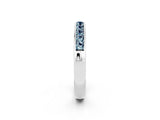 White gold Channel Set Princess Cut Aquamarine Eternity Band_8