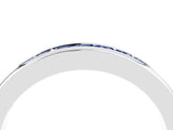 White gold Channel Set Princess Cut Blue Sapphire Eternity Band_10