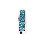 White gold Channel Set Princess Cut Blue Topaz Eternity Band_11