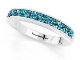 White gold Channel Set Princess Cut Blue Topaz Eternity Band_7