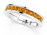 White gold Channel Set Princess Cut Citrine Eternity Band_25