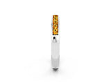White gold Channel Set Princess Cut Citrine Eternity Band_8