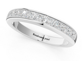 White gold Channel Set Princess Cut Diamond Eternity Band_103