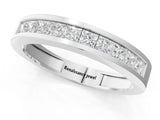 White gold Channel Set Princess Cut Diamond Eternity Band_25