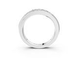 White gold Channel-Set Princess Cut Diamond Pavé Band_213