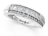 White gold Channel-Set Princess Cut Diamond Pavé Band_224