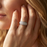 White gold Channel-Set Princess Cut Diamond Pavé Band_224