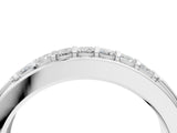 White gold Channel-Set Princess Cut Diamond Pavé Band_224