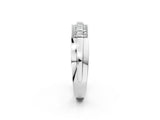 White gold Channel-Set Princess Cut Diamond Pavé Band_225