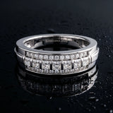 White gold Channel-Set Princess Cut Diamond Pavé Band_225