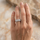 White gold Channel-Set Princess Cut Diamond Pavé Band_235