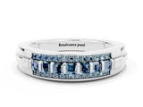 White gold Channel-Set Princess Cut Diamond Pavé Band_30