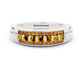 White gold Channel-Set Princess Cut Diamond Pavé Band_30