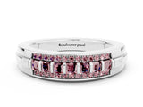 White gold Channel-Set Princess Cut Diamond Pavé Band_30