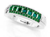 White gold Channel-Set Princess Cut Diamond Pavé Band_31
