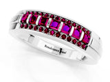 White gold Channel-Set Princess Cut Diamond Pavé Band_31