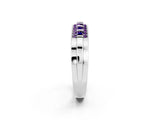 White gold Channel-Set Princess Cut Diamond Pavé Band_32