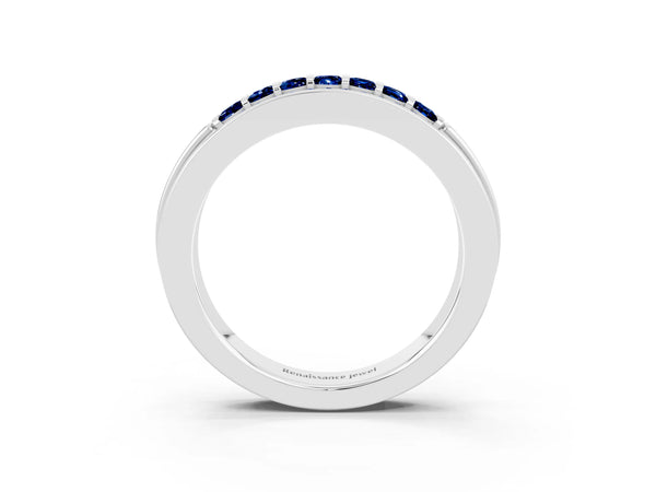 White gold Channel-Set Princess Cut Diamond Pavé Band