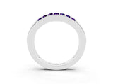 White gold Channel-Set Princess Cut Diamond Pavé Band_33