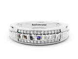 White gold Channel-Set Princess Cut Diamond Pavé Band_42