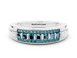 White gold Channel-Set Princess Cut Diamond Pavé Band_42