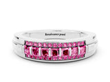 White gold Channel-Set Princess Cut Diamond Pavé Band_42