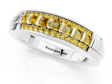 White gold Channel-Set Princess Cut Diamond Pavé Band_43